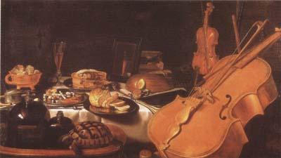 Pieter Claesz Still Life with Musical instruments (mk08) oil painting picture